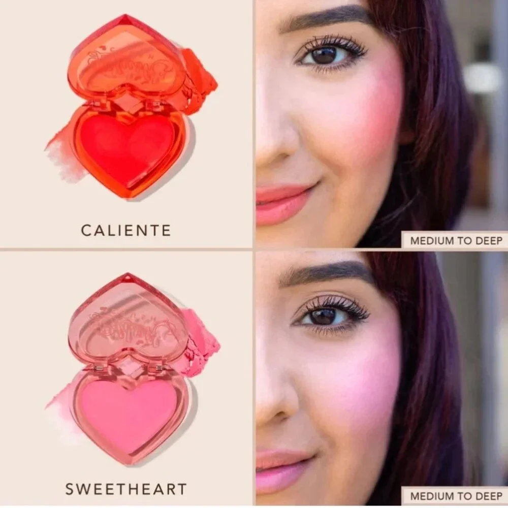 💕 Italia Deluxe Blush Crush Lip & Cheek Balm Duo Gift Set 🌹 Heart Shaped